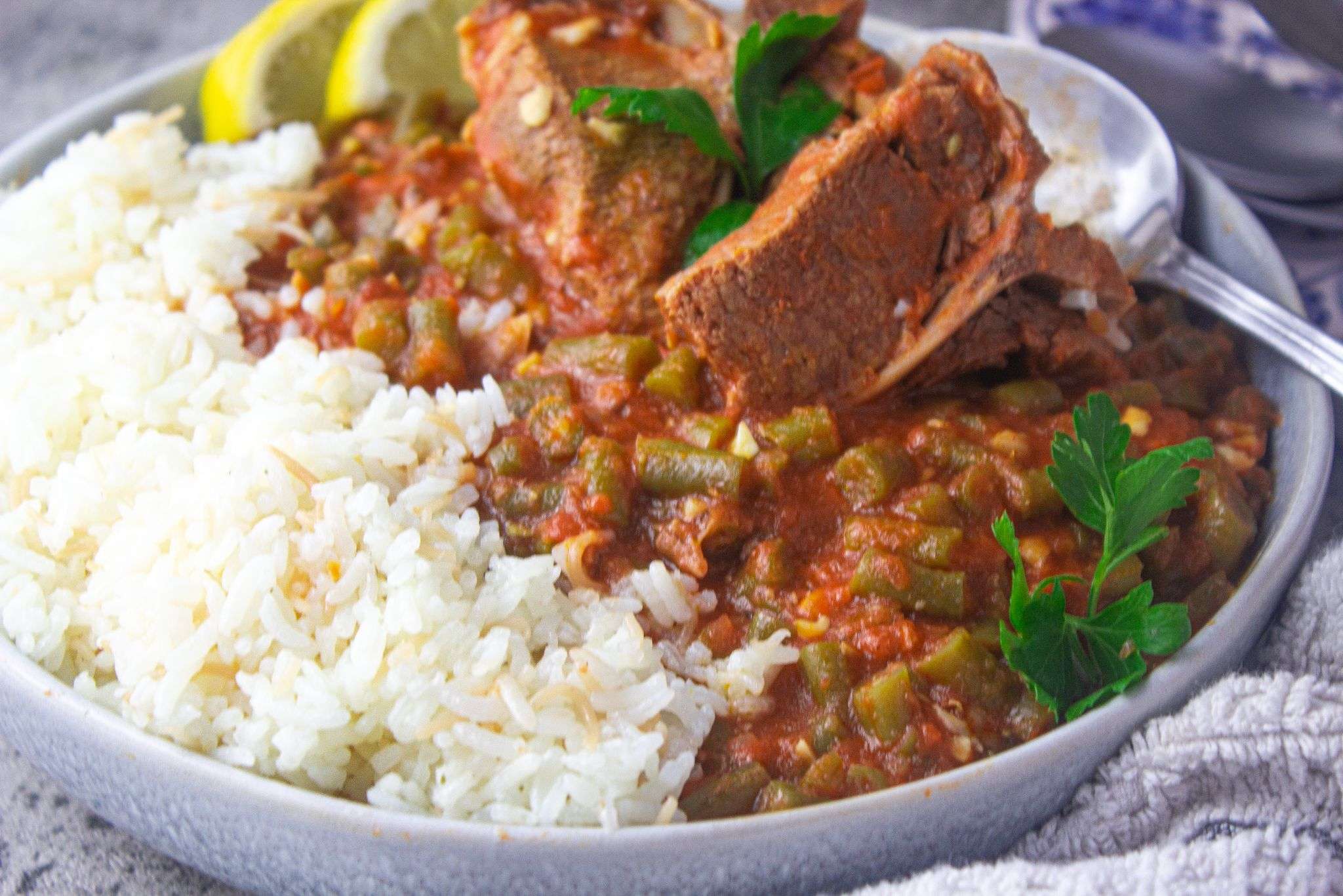 A delicious that is loved by kids, Green Bean and Lamb Stew