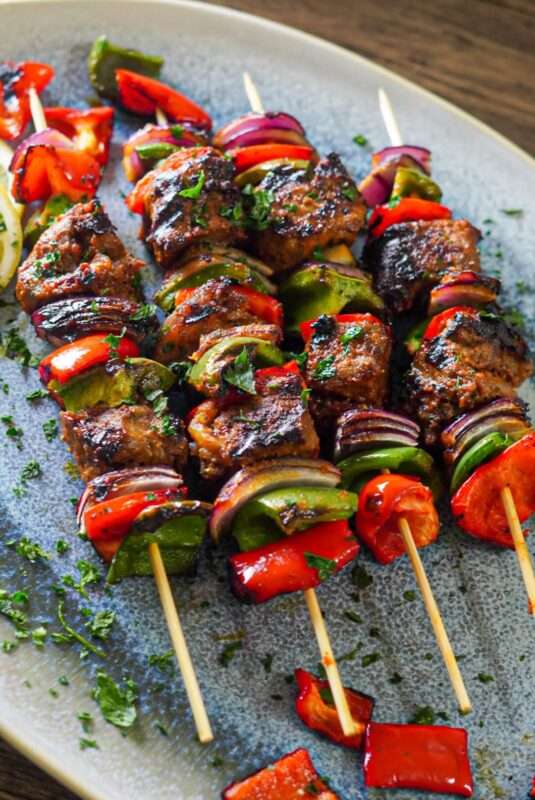 Tender steak kebab, made juicy and satisfied with flavor. Enjoy on a grill or in oven. 