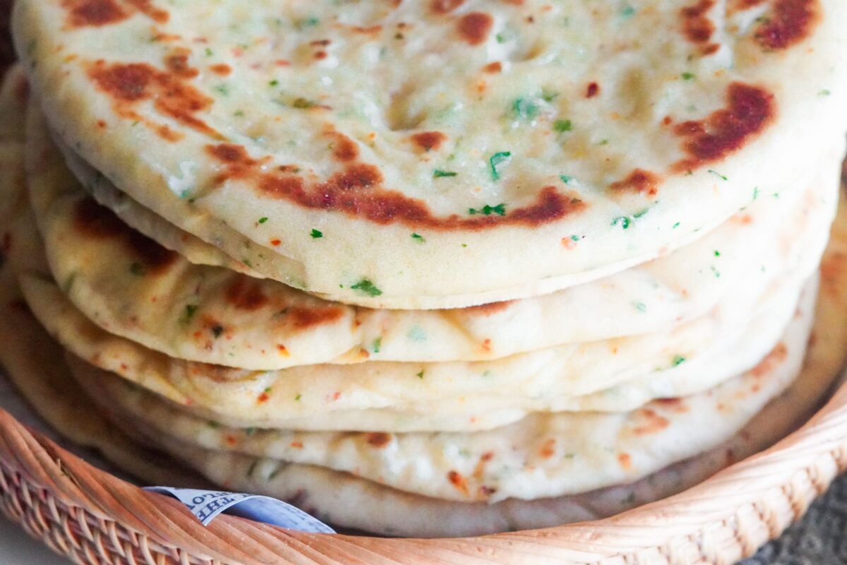 Easy to prepare Bazlama Turkish flatbread by using the simplest ingredients.