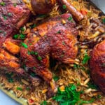 Yemeni chicken mandi recipe with chicken legs and basmati rice