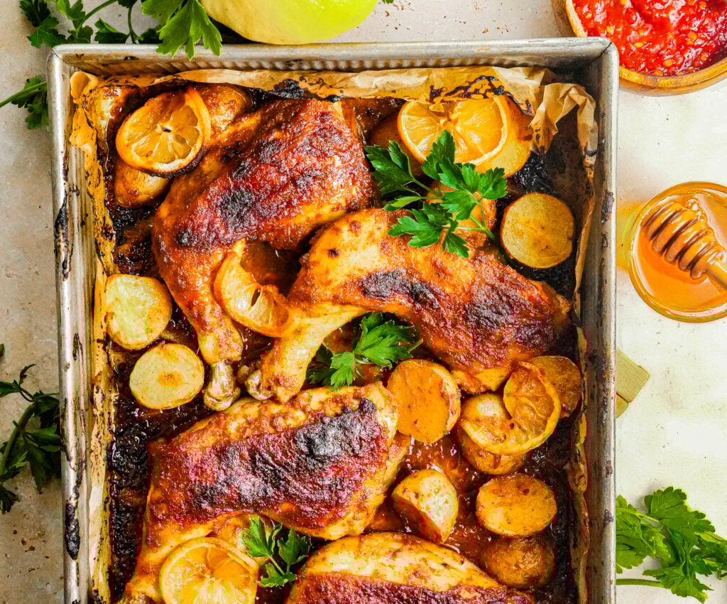 Harissa Honey Garlic Chicken