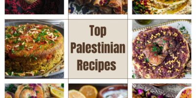 a collage of top Palestinian recipes
