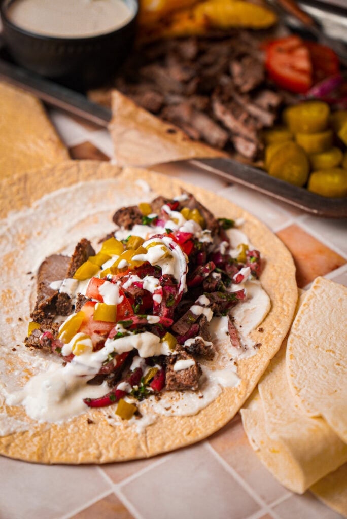 The beef Shawarma the best middle eastern beef shawarma