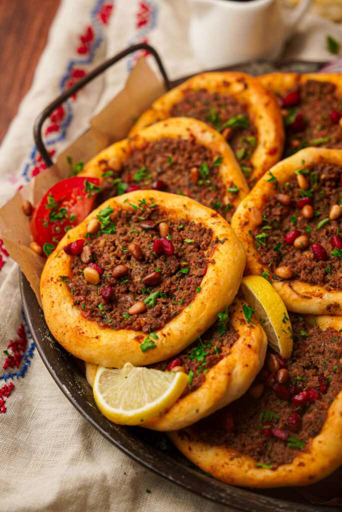 Sfeeha middle eastern meat pies
palestinian sfeeha