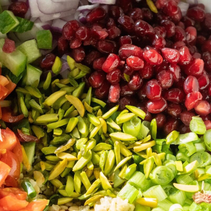 a wide variation of different vegetables which are included in the salad