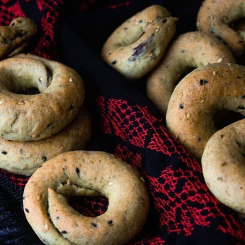 Baked Kaak filled with date paste, are crunchy on the outside and soft on the inside