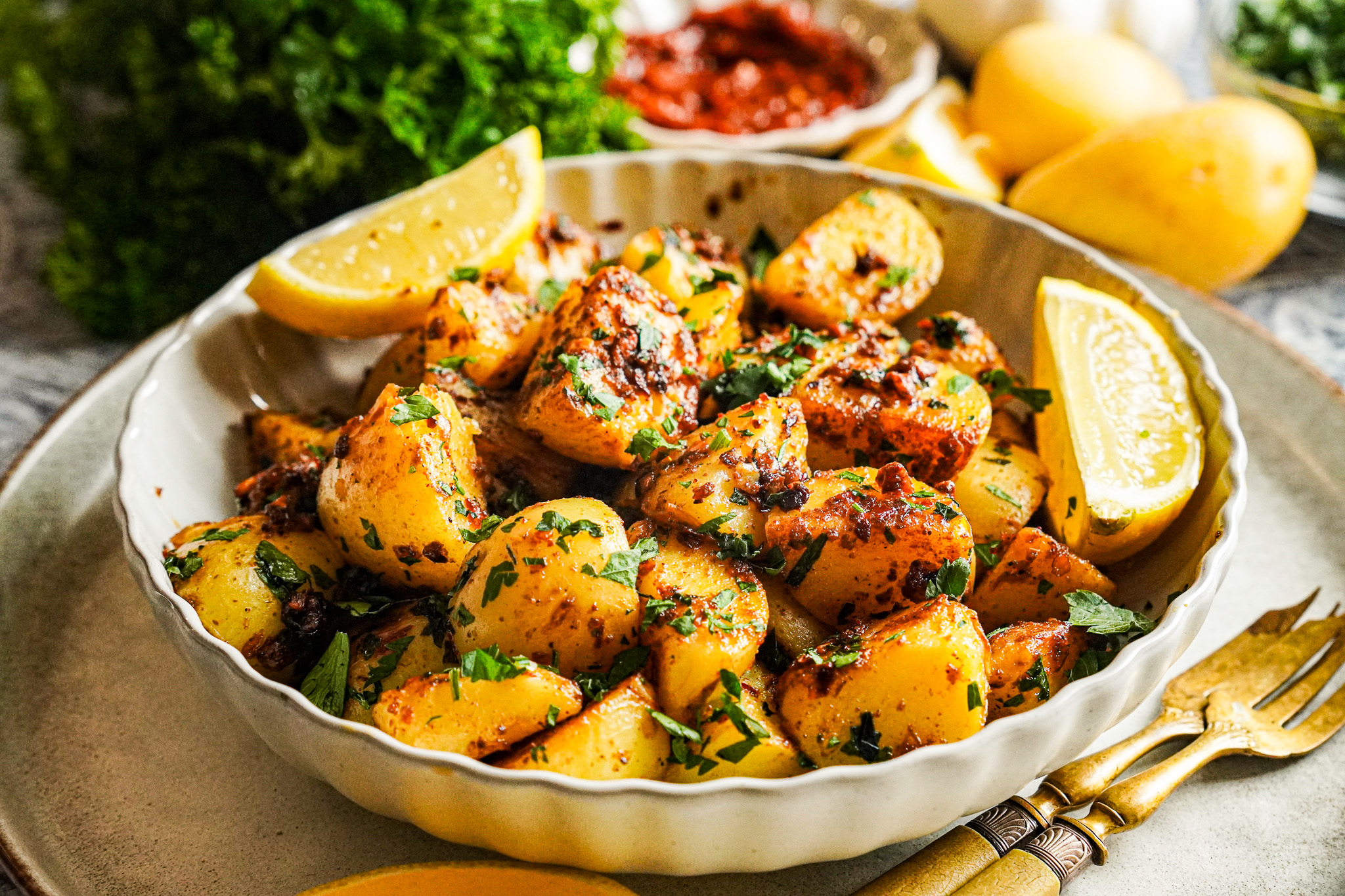 lebanese spicy batata harra