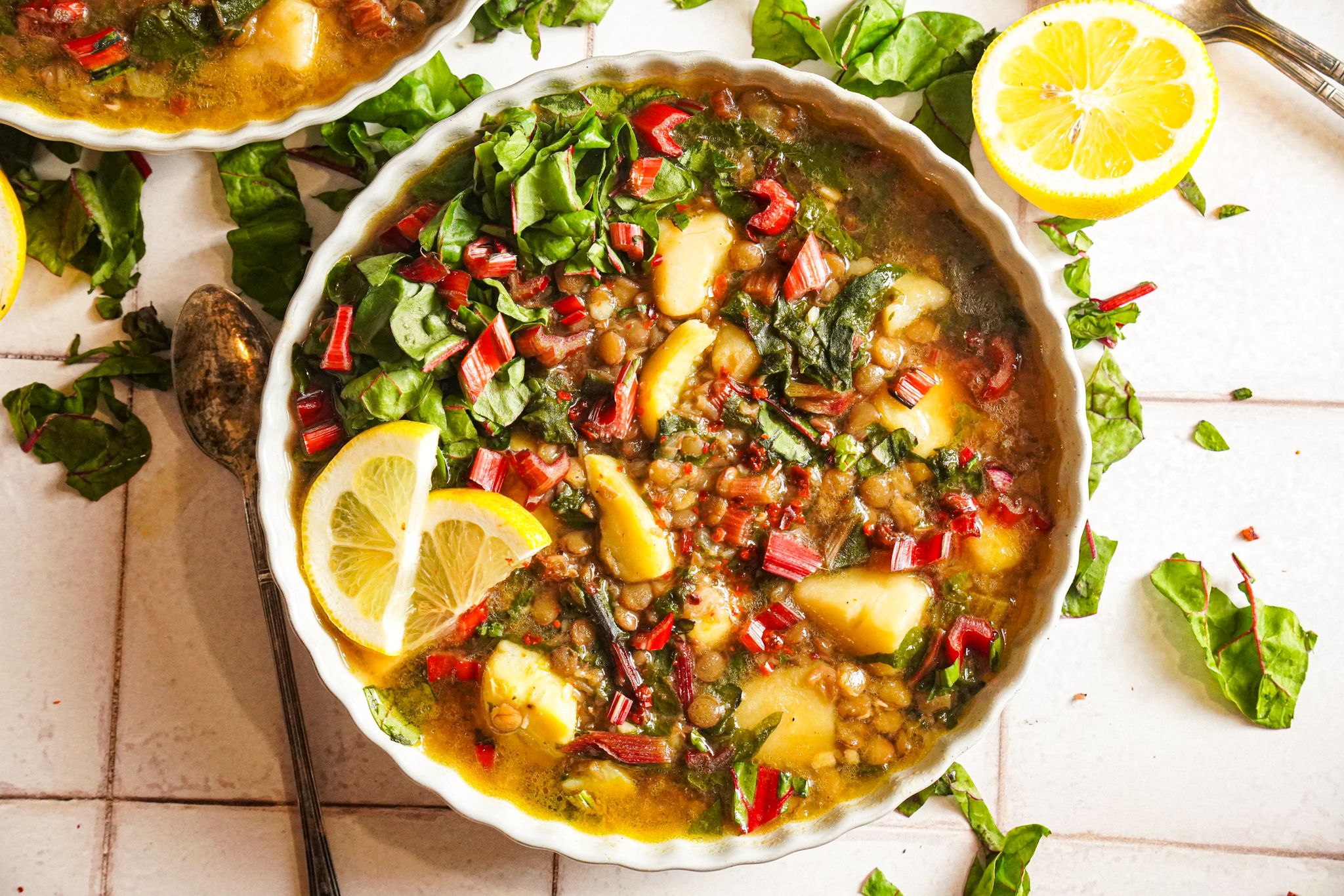 Adas Bil Hamod (Lebanese Lentil Swiss Chard Soup) - FalasteeniFoodie