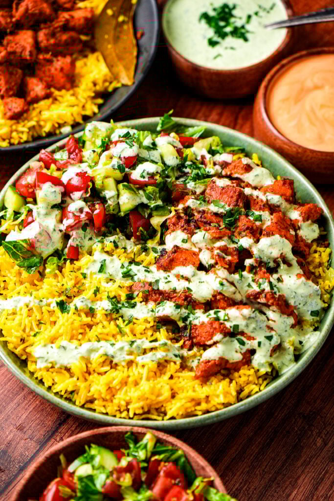 halal cart chicken with tandoori 